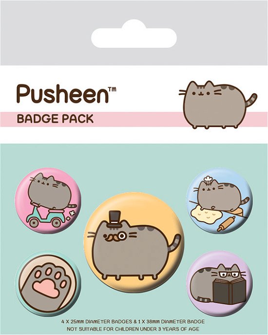 Cover for Pusheen: Pyramid · PUSHEEN - Pack 5 Badges - Fancy (Toys) (2019)