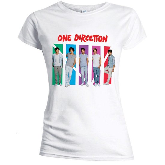 Cover for One Direction · One Direction Ladies T-Shirt: Colour Arches (Skinny Fit) (T-shirt) [size S] [White - Ladies edition]
