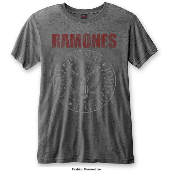 Ramones Unisex T-Shirt: Presidential Seal (Burnout) - Ramones - Marchandise - Merch Traffic - 5055979985235 - 