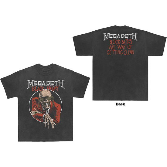 Megadeth · Megadeth Unisex Stone Wash T-Shirt: Black Friday (Back Print) (T-shirt) [size M] (2024)