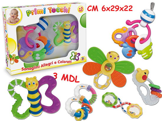 Sonagli Colorati Primi Tocchi 2 Pz 3 Ass - Teorema: Prima Infanzia Gogo - Merchandise - Teorema-Liberaonline - 8017967633235 - 