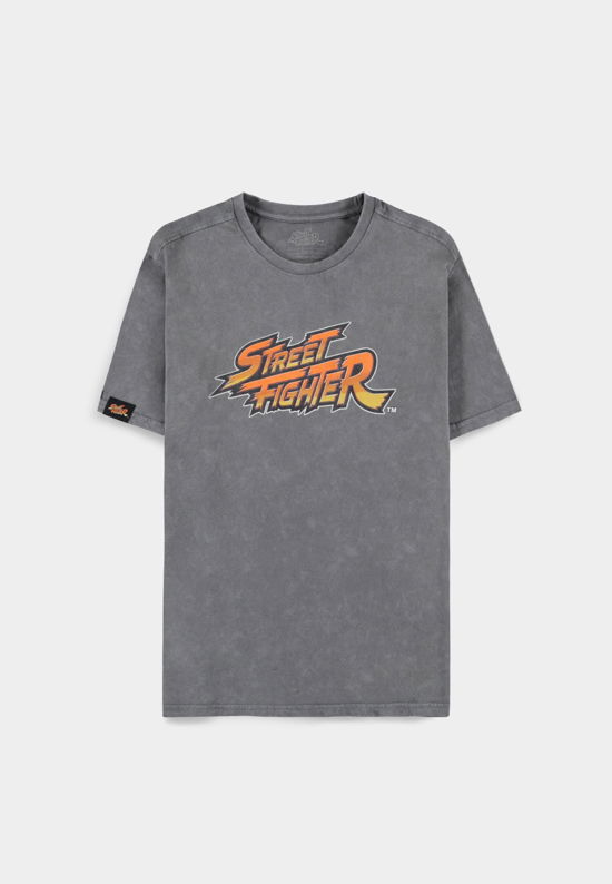 Men'S Short Sleeved T-Shirt - 2Xl Short Sleeved T-Shirts M Grey - Street Fighter - Film -  - 8718526366235 - 