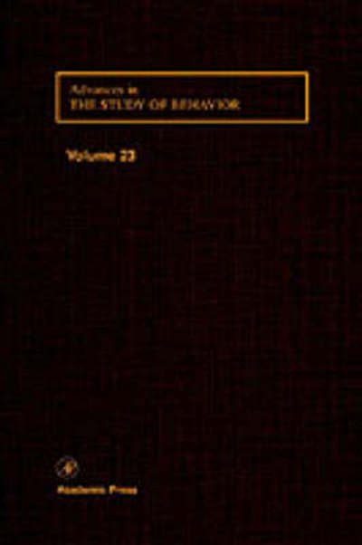 Advances in the Study of Behavior - Advances in the Study of Behavior - Slater - Livros - Elsevier Science Publishing Co Inc - 9780120045235 - 24 de março de 1994
