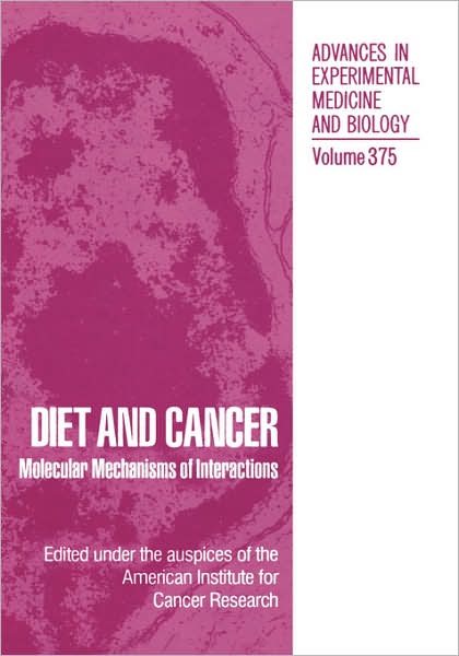 Cover for Maryce M Jacobs · Diet and Cancer: Markers, Prevention, and Treatment - Advances in Experimental Medicine and Biology (Hardcover Book) [1994 edition] (1994)