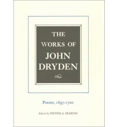 Cover for John Dryden · The Works of John Dryden, Volume VII: Poems, 1697-1700 - Works of John Dryden (Gebundenes Buch) (2002)