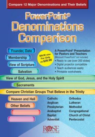 Cover for Rose Publishing · Denominations Comparison (PowerPoint presentation) (Denominations Comparison Chart) (CD-ROM) (2005)