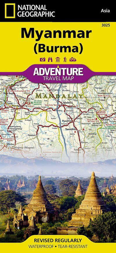 Cover for National Geographic Maps - Adventure · Myanmar (burma): Travel Maps International Adventure Map (Map) [2019th edition] (2019)