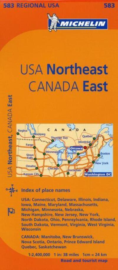 Cover for Michelin · Michelin Regional Maps: Michelin USA blad 583: Northeastern USA &amp; Eastern Canada (Hardcover Book) (2017)