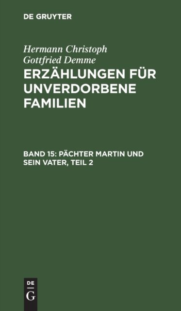 Cover for No Contributor · Pachter Martin Und Sein Vater, Teil 2 (Gebundenes Buch) (1901)