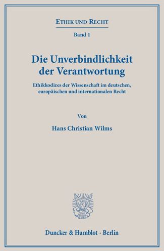 Cover for Wilms · Die Unverbindlichkeit der Verantw (Book) (2014)