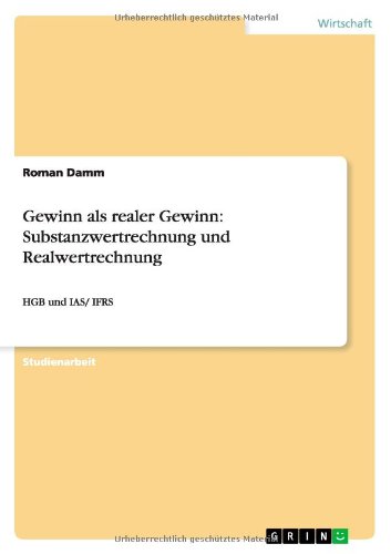 Cover for Damm · Gewinn als realer Gewinn: Substanz (Book) [German edition] (2014)
