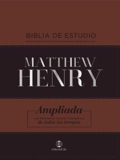 Cover for Matthew Henry · Rvr Biblia de Estudio Matthew Henry, Leathersoft, Clasica (Læderbog) (2019)