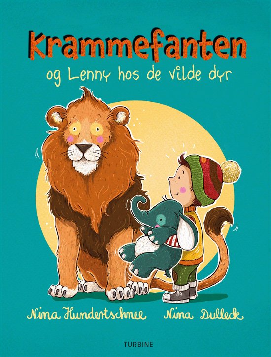 Cover for Nina Hundertschnee · Krammefanten og Lenny hos de vilde dyr (Hardcover Book) [1st edition] (2018)