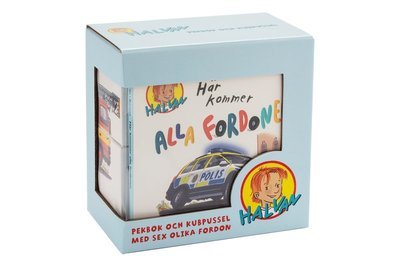 Cover for Arne Norlin · Halvan: Här kommer alla fordonen: pekbok och kubpussel (Board book) (2019)