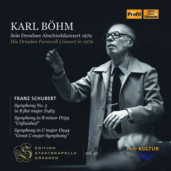 Cover for Schubert / Staatskapelle Dresden / Bohm · Staatskapelle Dresden 45 (CD) (2019)