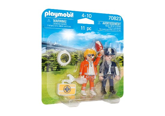 Cover for Playmobil · DuoPack Spoedarts en politieagente Playmobil (70823) (Leketøy)