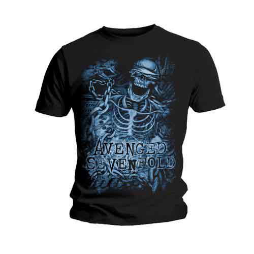 Avenged Sevenfold Unisex T-Shirt: Chained Skeleton - Avenged Sevenfold - Fanituote - ROFF - 5055295389236 - tiistai 30. joulukuuta 2014