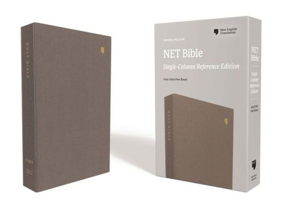 Cover for Thomas Nelson · NET Bible, Single-Column Reference, Cloth over Board, Gray, Comfort Print: Holy Bible (Hardcover Book) (2020)