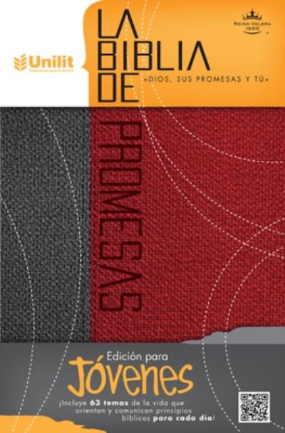 Cover for Unilit · Santa Santa Biblia de Promesas Reina Valera 1960 / Edicion de Jovenes / Piel Especial Gris Y Rojo (Taschenbuch) (2021)