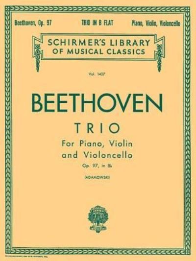Cover for Ludwig van Beethoven · Trio in B Flat, Op. 97 (Archduke Trio) (Partitur) (1986)