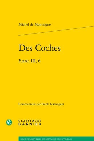 Cover for Michel de Montaigne · Des Coches (Book) (2022)