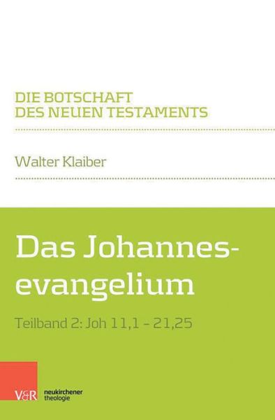 Cover for Klaiber · Das Johannesevangelium.2 (Book) (2017)