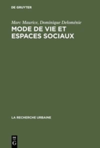 Cover for Maurice · Mode de vie et espaces sociaux (Bok) (1976)
