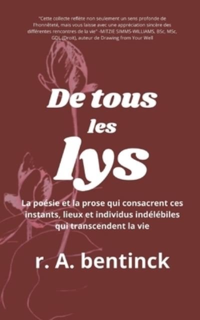 Cover for R a Bentinck · De tous les Lys (Paperback Book) (2021)