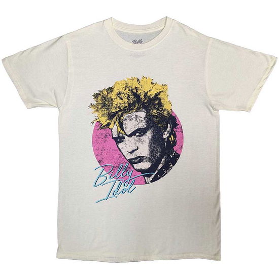 Cover for Billy Idol · Billy Idol Unisex T-Shirt: Circle Illustration (Natural) (T-shirt)