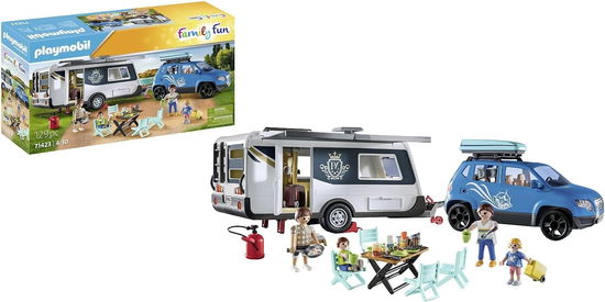 Playmobil Family Fun Caravan met Auto - 71423 - Playmobil - Produtos -  - 4008789714237 - 