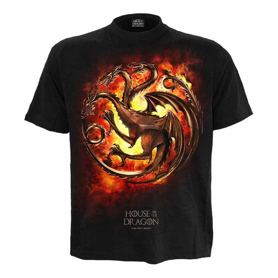 House of the Dragon T-Shirt Dragon Flames Größe M - House of the Dragon - Merchandise -  - 5055800681237 - December 25, 2022