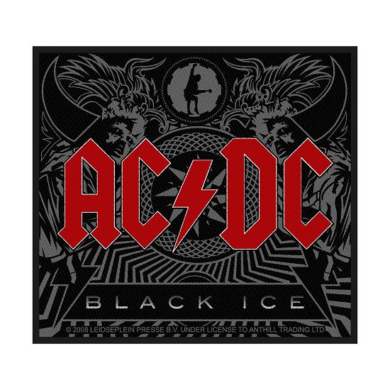 AC/DC Standard Woven Patch: Black Ice - AC/DC - Marchandise - Unlicensed - 5056170608237 - 