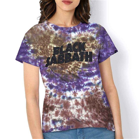 Black Sabbath Unisex T-Shirt: Wavy Logo (Wash Collection) - Black Sabbath - Mercancía -  - 5056561013237 - 