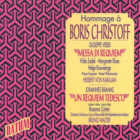 Cover for Brahms / Carteri / Karajan · Hommage a Boris Christoff (CD) (2017)