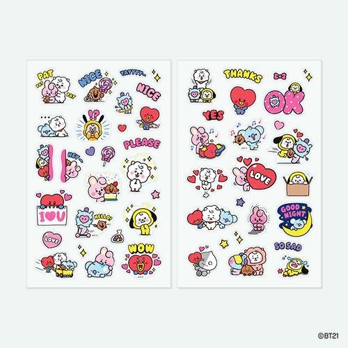 BT21 Clear Sticker Everyday - BT21 - Merchandise - BT21 / Big Hit Ent. - 8809883262237 - July 1, 2024
