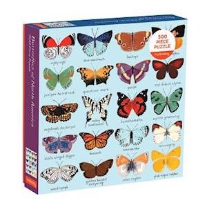 Cover for Galison · Butterflies of North America 500 Piece Family Puzzle (GAME) (2018)