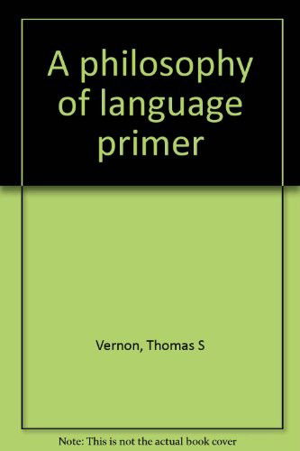 Cover for Vernon · Philosophy of Language Pri (Hardcover Book) (1980)