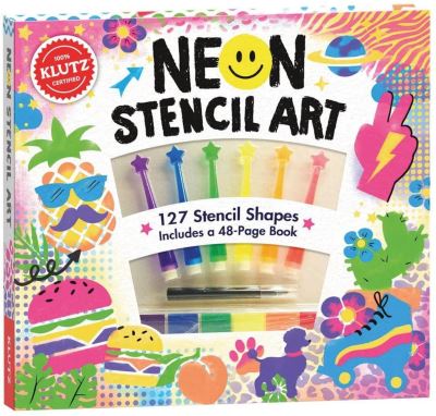 Neon Stencil Art - Klutz - Editors of Klutz - Books - Scholastic US - 9781338825237 - October 13, 2022