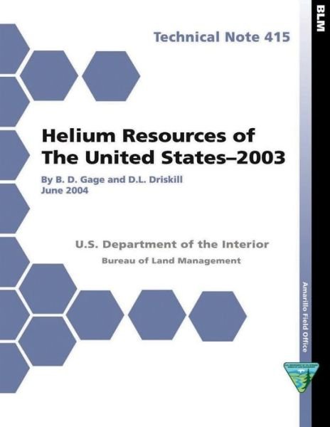 Cover for Gage · Helium Resources of the United States- 2003 Technical Note 415 (Paperback Book) (2015)