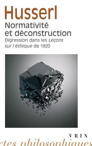 Cover for Edmund Husserl · Normativite Et Deconstruction (Taschenbuch) (2020)
