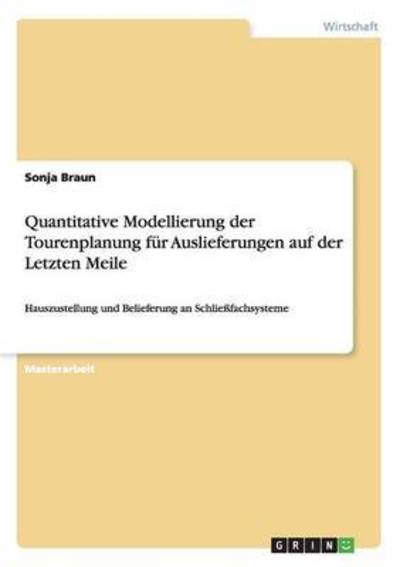 Cover for Braun · Quantitative Modellierung der Tou (Book) (2016)