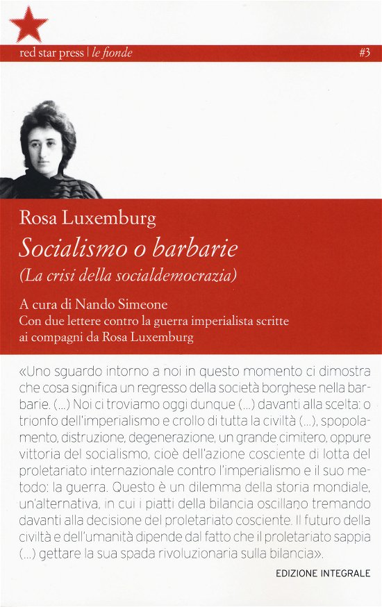 Cover for Rosa Luxemburg · Socialismo E Barbarie (La Crisi Della Socialdemocrazia) (Bok)
