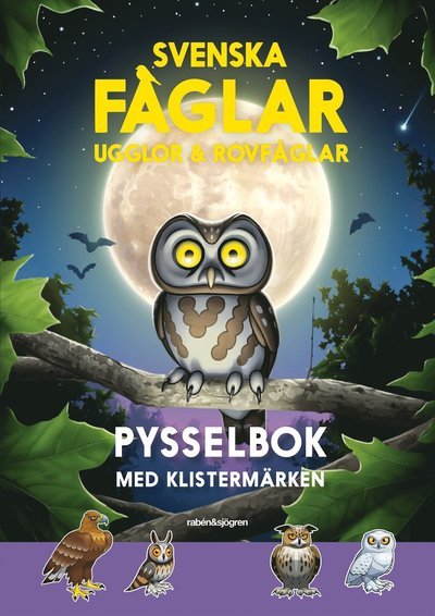 Cover for Martin Emtenäs · Svenska fåglar: ugglor och rovfåglar pysselbok : med klistermärken (Bog) (2023)