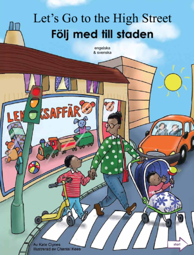 Cover for Kate Clynes · Följ med till staden (engelska och svenska) (Board book) (2018)