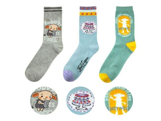 Cover for Harry Potter · Set of 3 Socks - Dobby ( Size 35-45 ) (Toys) (2024)