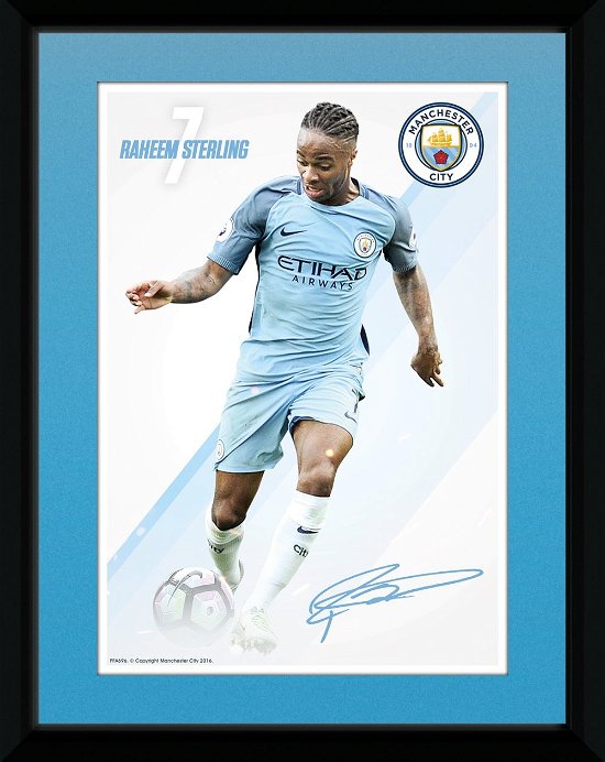 Manchester City - Sterling 16/17 (Stampa In Cornice 15x20 Cm) - Manchester City - Merchandise -  - 5028486370238 - 