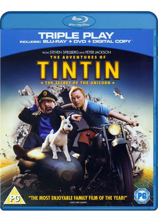 Cover for Adventures Of Tintin: The Secret Of The Unicorn · The Adventures Of Tintin - The Secret Of The Unicorn (Blu-ray) (2012)