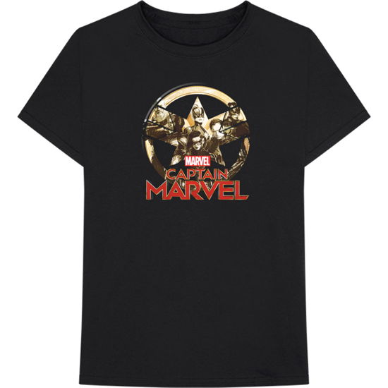 Marvel Comics Unisex T-Shirt: Captain Marvel Star Logo - Marvel Comics - Koopwaar -  - 5054612080238 - 