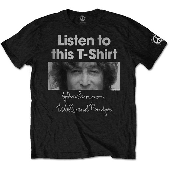 John Lennon Unisex T-Shirt: Listen - John Lennon - Marchandise -  - 5056170656238 - 
