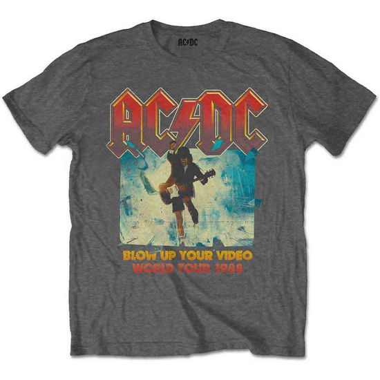 Cover for AC/DC · AC/DC Kids T-Shirt: Blow Up Your Video (11-12 Years) (T-shirt) [size 11-12yrs] [Grey - Kids edition]